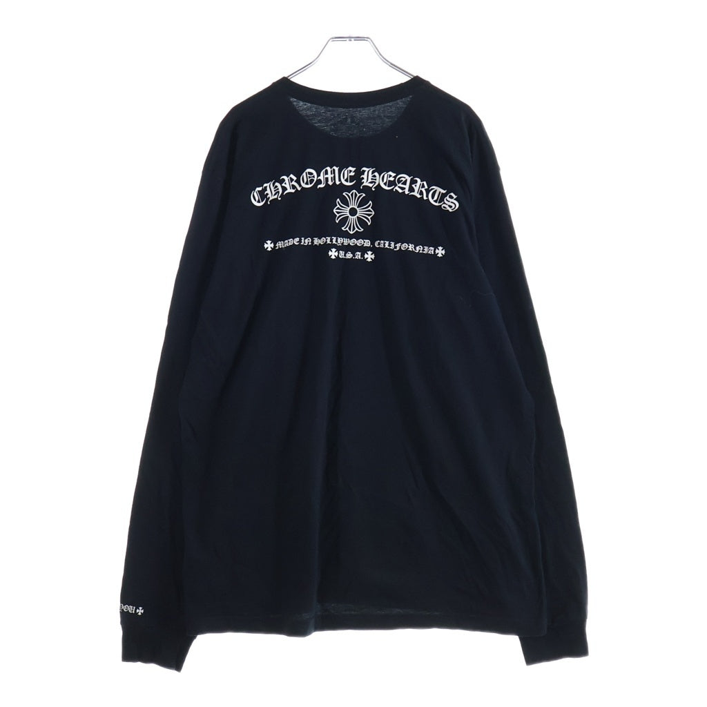 CHROME HEARTS(クロムハーツ) Made in Hollywood メイドイン ハリウッド ロゴ プリント 長袖Tシャツ クルーネックカットソー ブラック