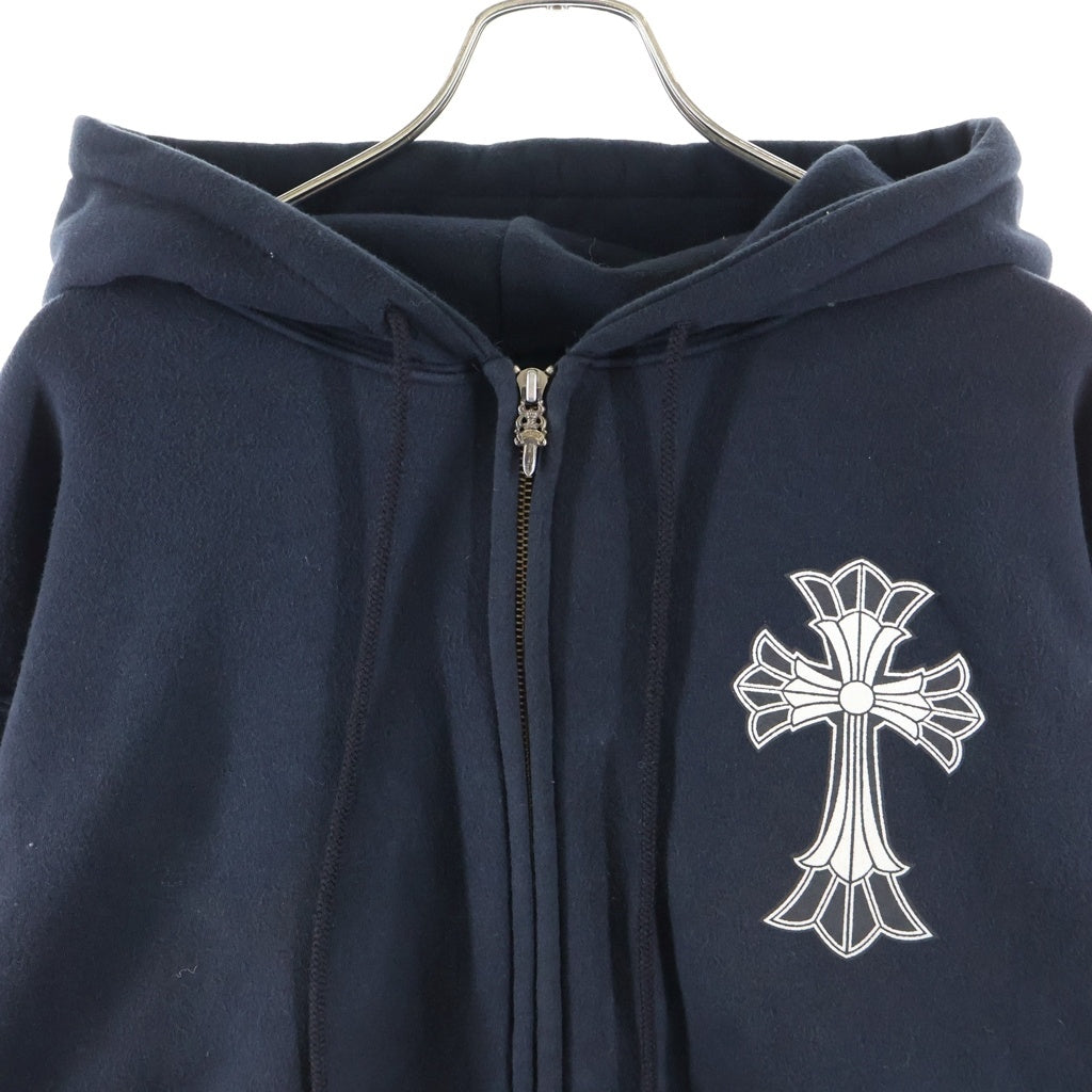 CHROME HEARTS(クロムハーツ) OLD オールド ダブルCHクロスプリント ダガージップアップ スウェット パーカー ブラック
