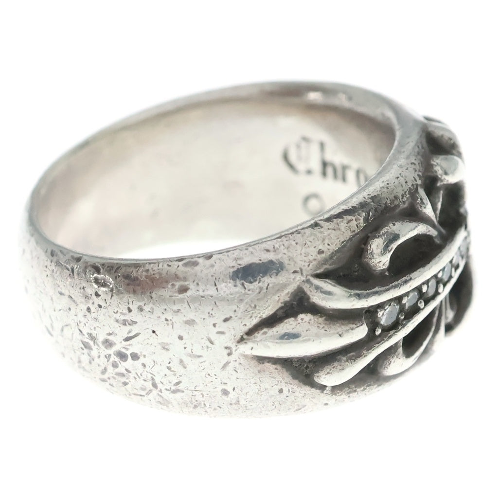CHROME HEARTS(クロムハーツ) FLRL CRS P DMND フローラルクロスリング PAVEダイヤ シルバー