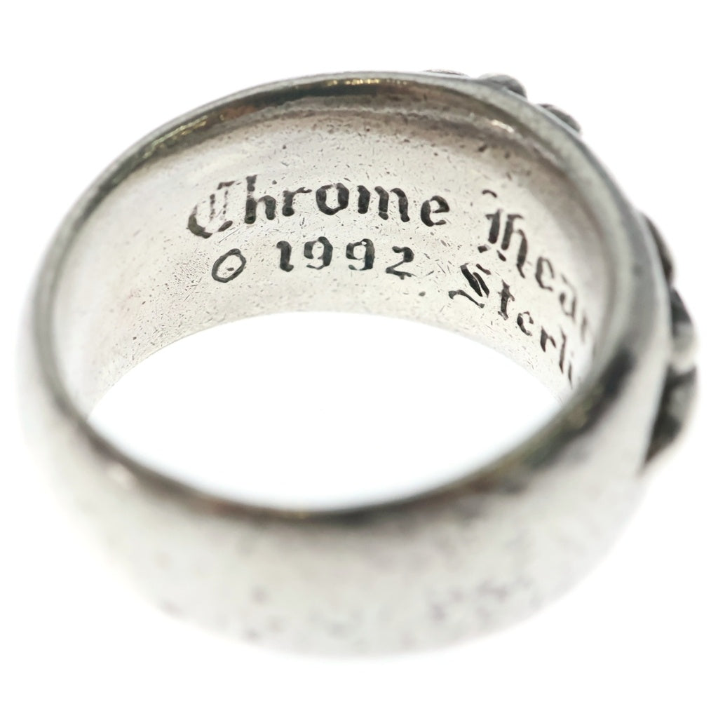 CHROME HEARTS(クロムハーツ) FLRL CRS P DMND フローラルクロスリング PAVEダイヤ シルバー