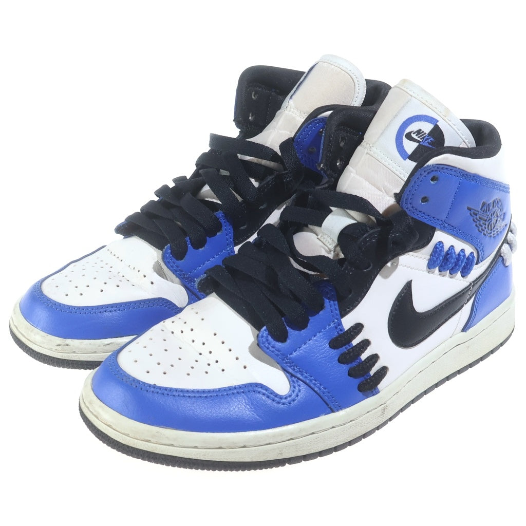 NIKE(ナイキ) Air Jordan 1 Mid Sister Hood エアジョーダン1 ミッド シスターフッド ブルー/ホワイト US7/24.0cm CV0152-401 レディース