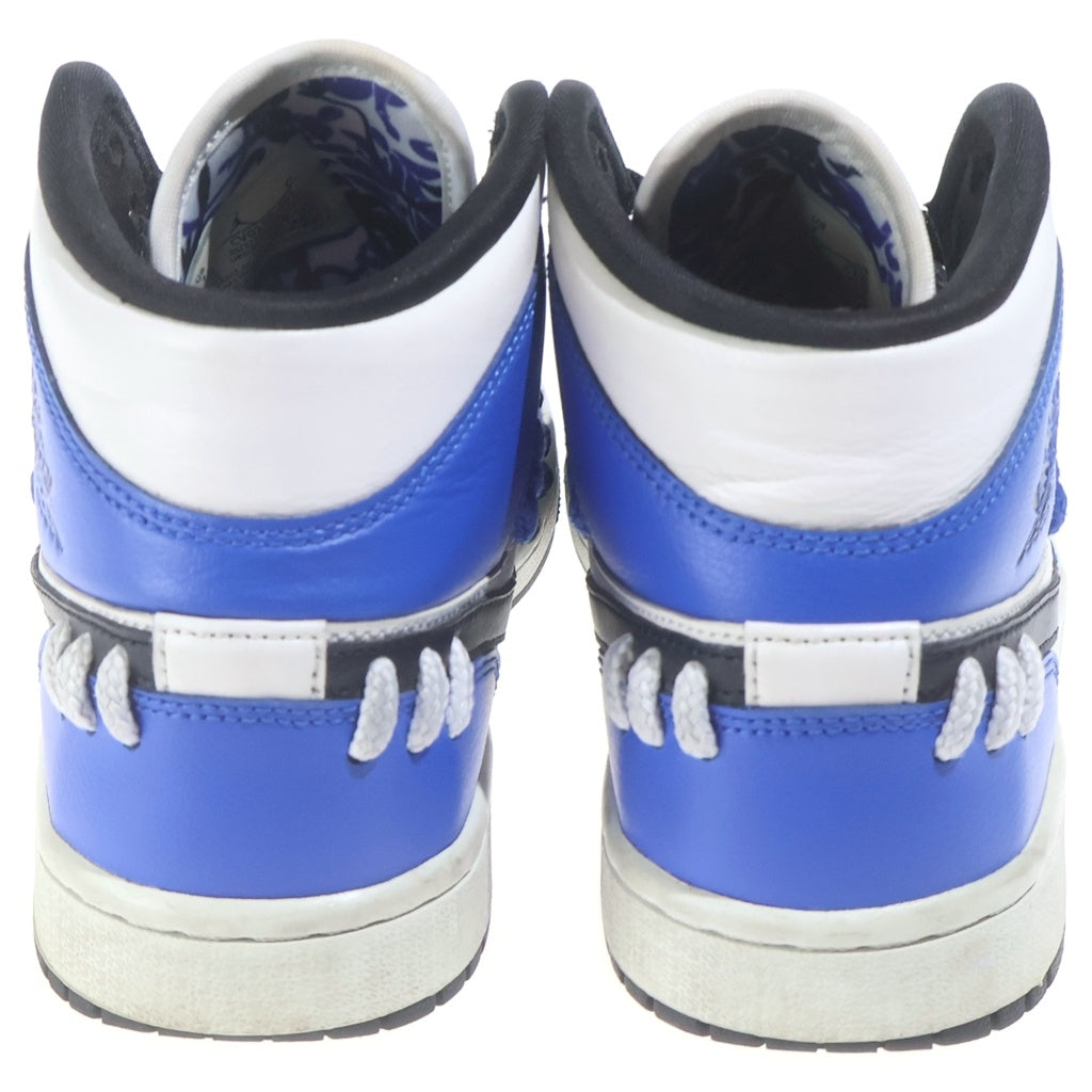 NIKE(ナイキ) Air Jordan 1 Mid Sister Hood エアジョーダン1 ミッド シスターフッド ブルー/ホワイト US7/24.0cm CV0152-401 レディース