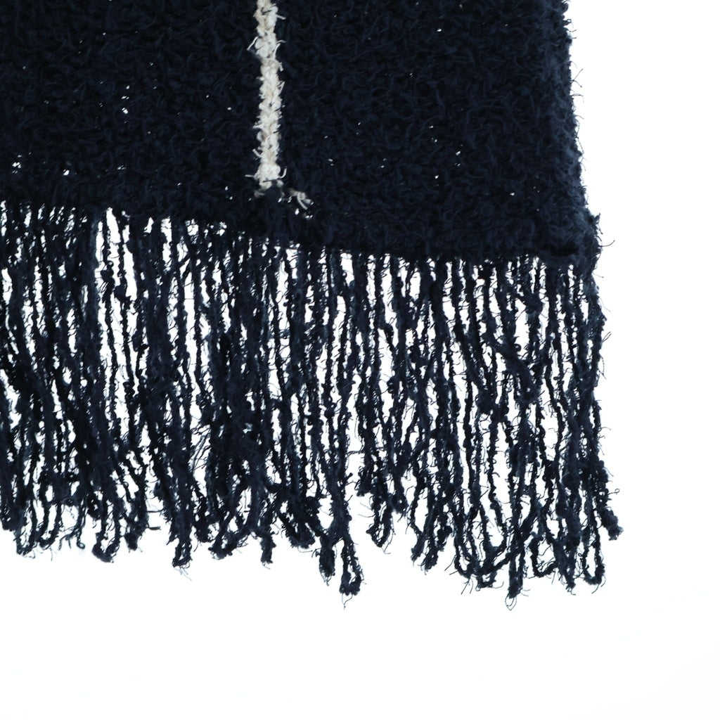Omar Afridi(オマールアフリディ) 21SS KNITTED STROKES DJELLABA サマーニット セーター ネイビー OA-SS21-KNT-104-01