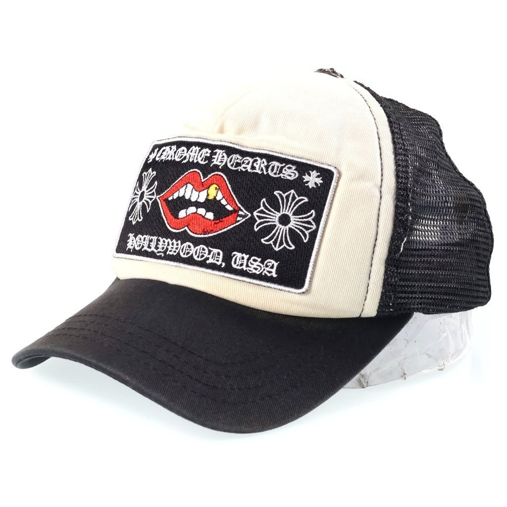 CHROME HEARTS(クロムハーツ) ×MATTY BOY CHOMPER TRUCKER CAP マッティボーイ チョンパー ロゴ刺繍 メッシュ トラッカーキャップ 帽子 ブラック/ホワイト