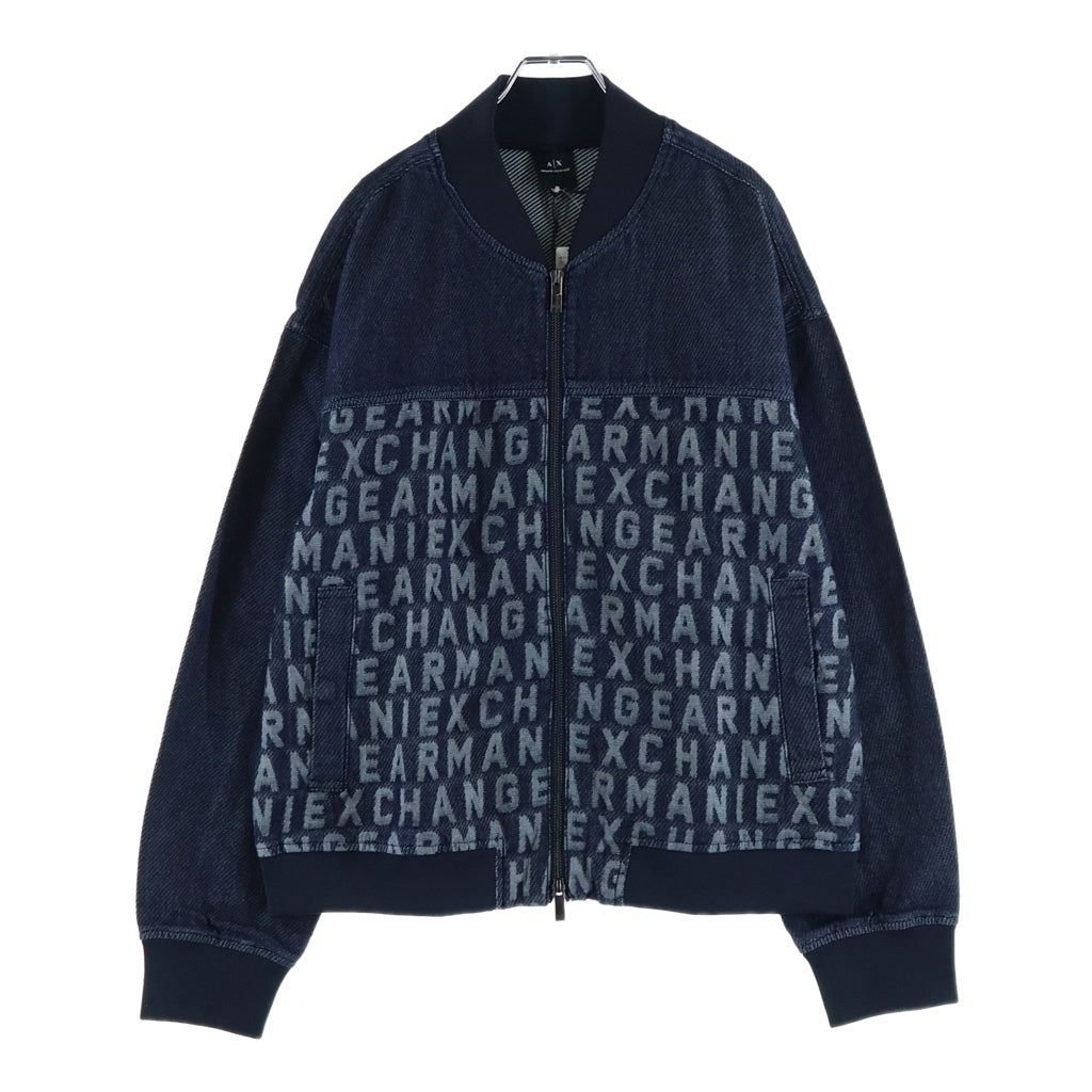AX ARMANI EXCHANGE(アルマーニ エクスチェンジ) Denim Bomber Jacket ジップアップ デニムボンバー ジャケット インディゴ 3DZBD4 Z1W8Z