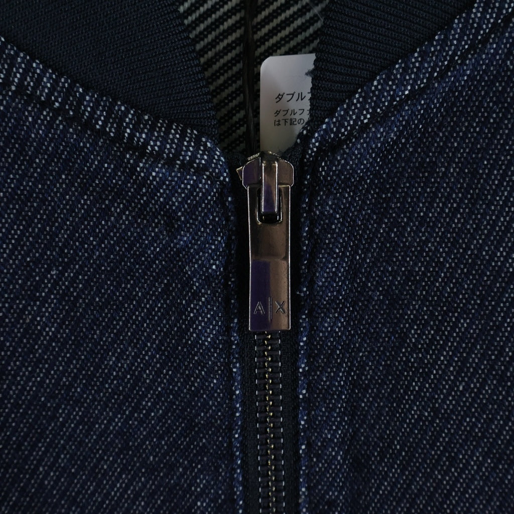 AX ARMANI EXCHANGE(アルマーニ エクスチェンジ) Denim Bomber Jacket ジップアップ デニムボンバー ジャケット インディゴ 3DZBD4 Z1W8Z
