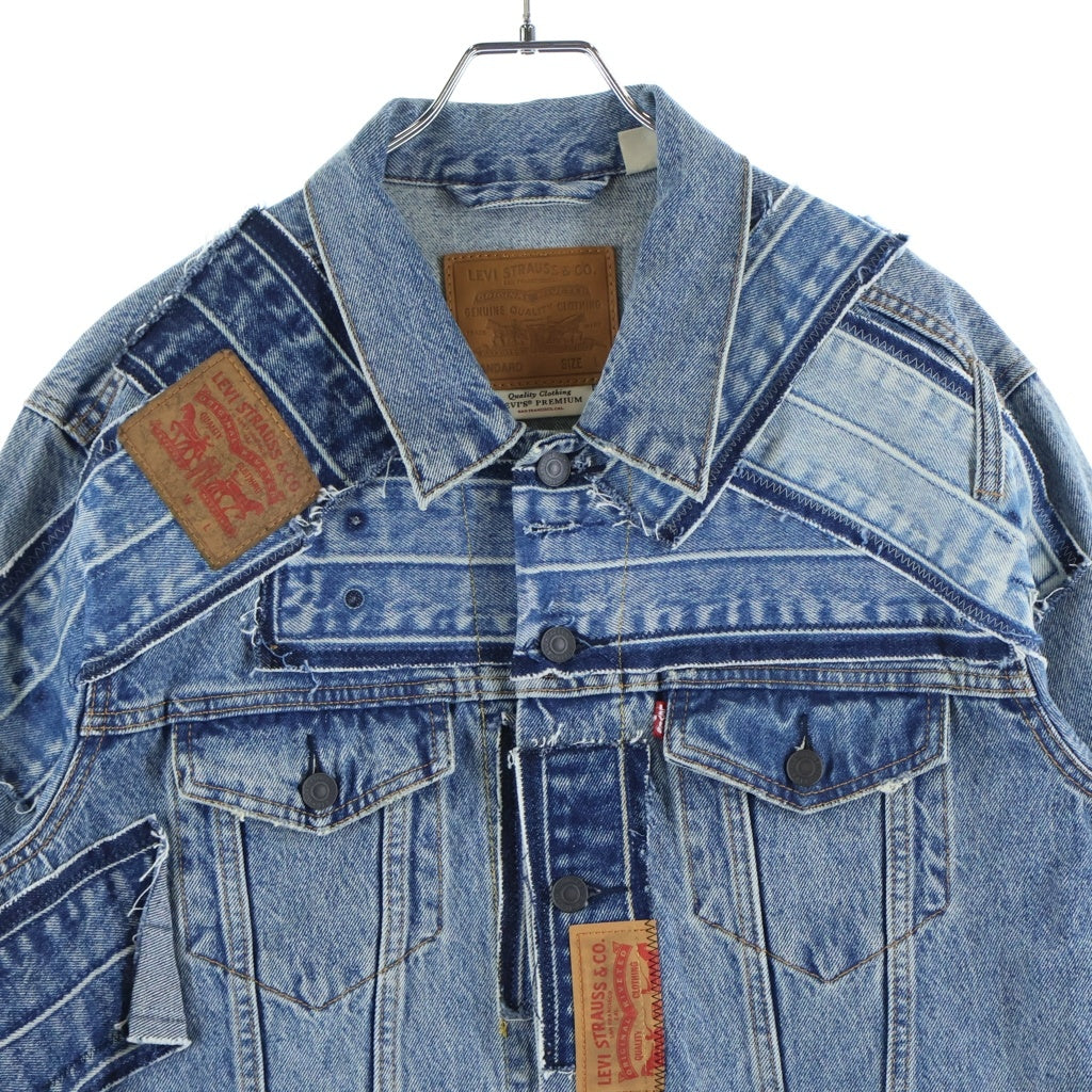 Levi's premium(リーバイスプレミアム) 再構築 パッチワーク デニムジャケット トラッカージャケット インディゴ 72334-0708