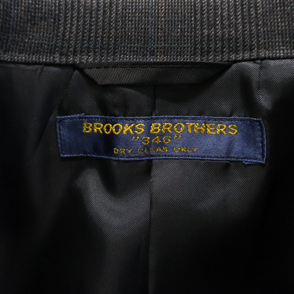 BROOKS BROTHERS(ブルックス ブラザーズ) 80s グレンチェック柄 シングル テーラードジャケット スラックス セットアップ スーツ グレー