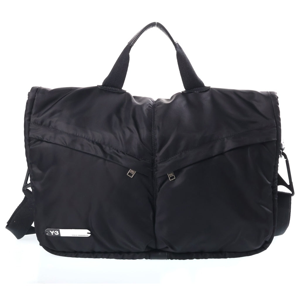 Y-3(ワイスリー) ロゴプレート ナイロンショルダーバッグ ブラック A43008
