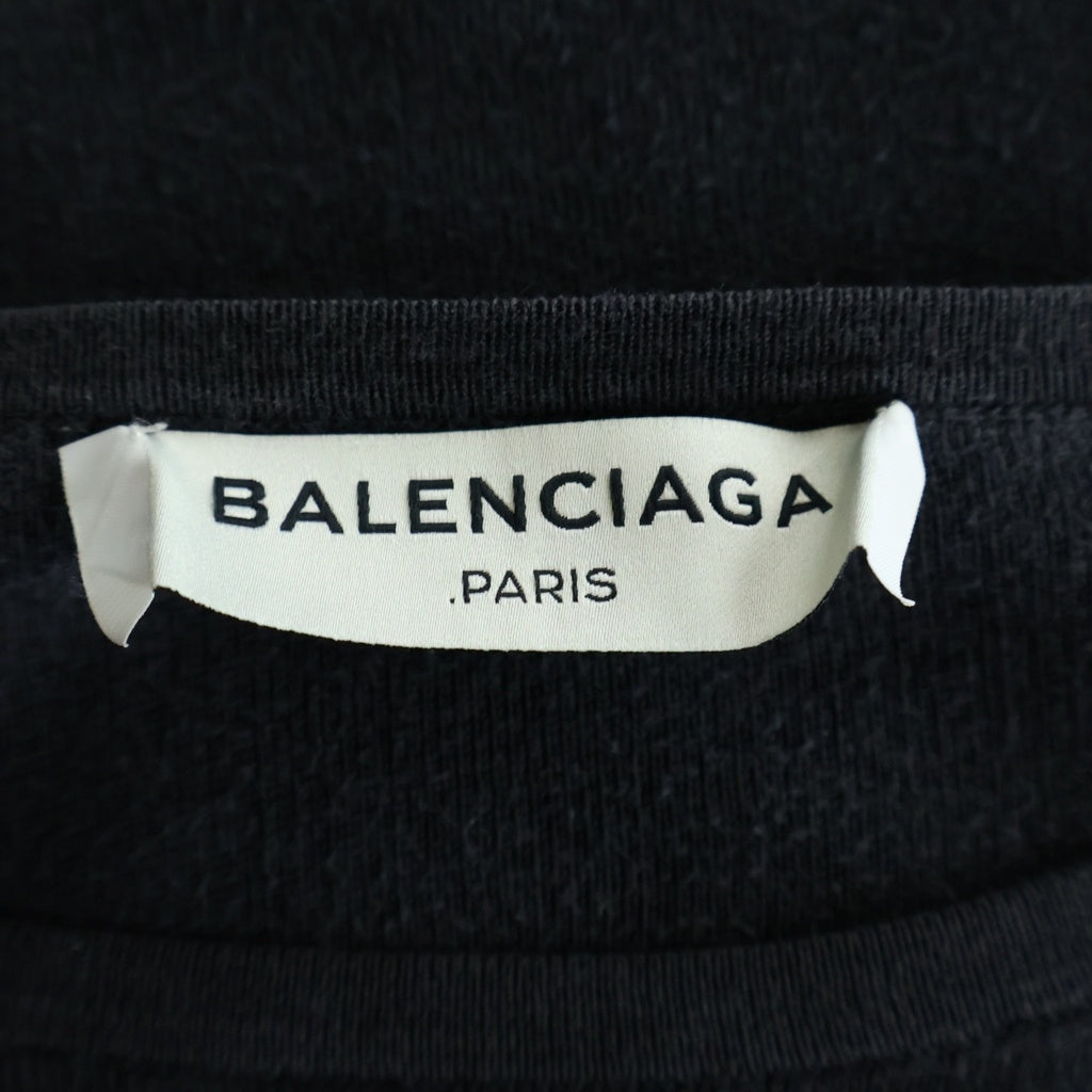 BALENCIAGA(バレンシアガ) Short sleeve summer knit T-shirt サマーニット半袖Tシャツ ブラック レディース 437905 T2082