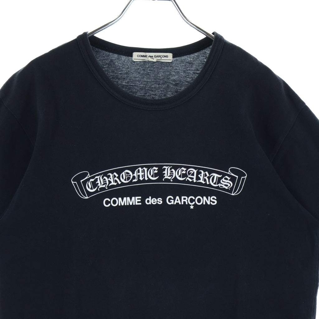 CHROME HEARTS(クロムハーツ) ×COMME des GARCONS Logo print short-sleeve T-shirt ×コムデギャルソン ロゴプリント半袖Tシャツ ブラック OT-T023