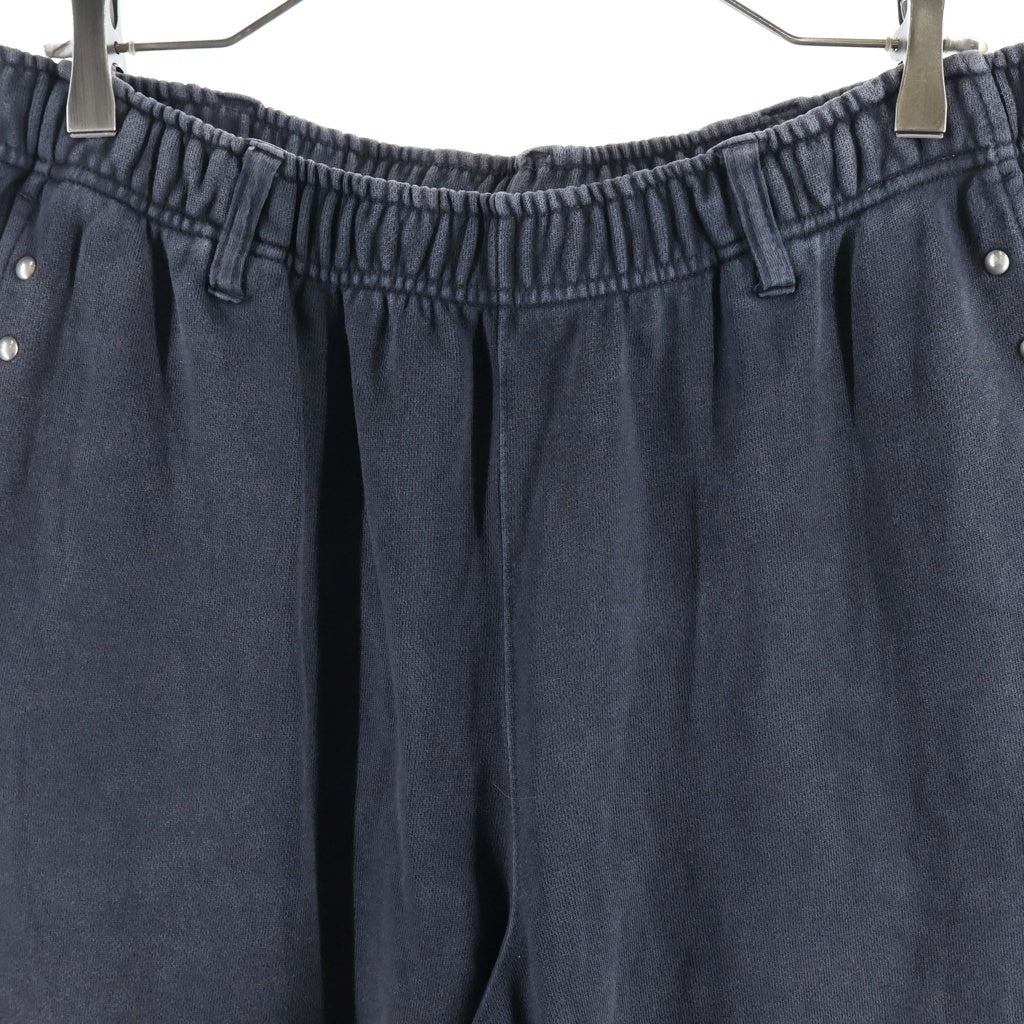 BEAMS(ビームス) FADE STUDS PANTS フェード加工 スタッズスウェットパンツ ブラック 11-24-1772-146