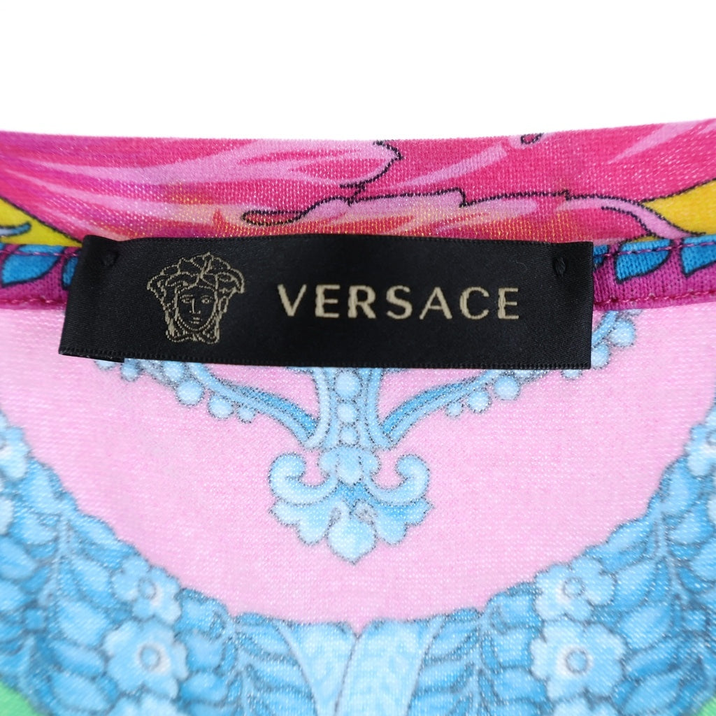 VERSACE(ヴェルサーチ) 総柄 ポケット 半袖 Tシャツ カットソー マルチカラー