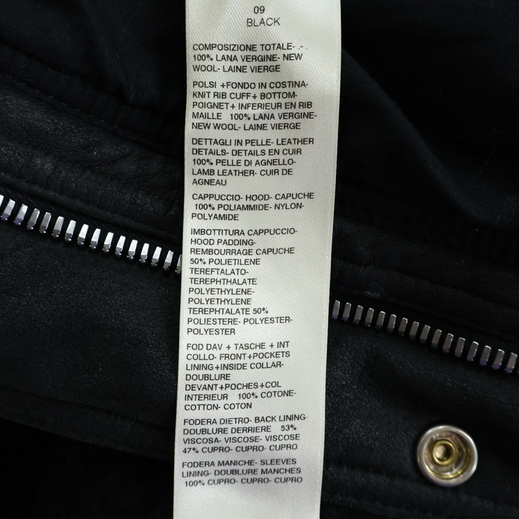 Rick Owens(リックオウエンス) 19AW Wool Dustulator Hooded Jacket ウールフーデッドジャケット ブラック RU19F4767-WFMLBA