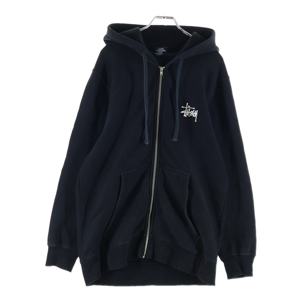 STUSSY(ステューシー) Basic Stussy Zip Hood ベーシック ステューシー ジップアップフーディー パーカー ブラック 1974649