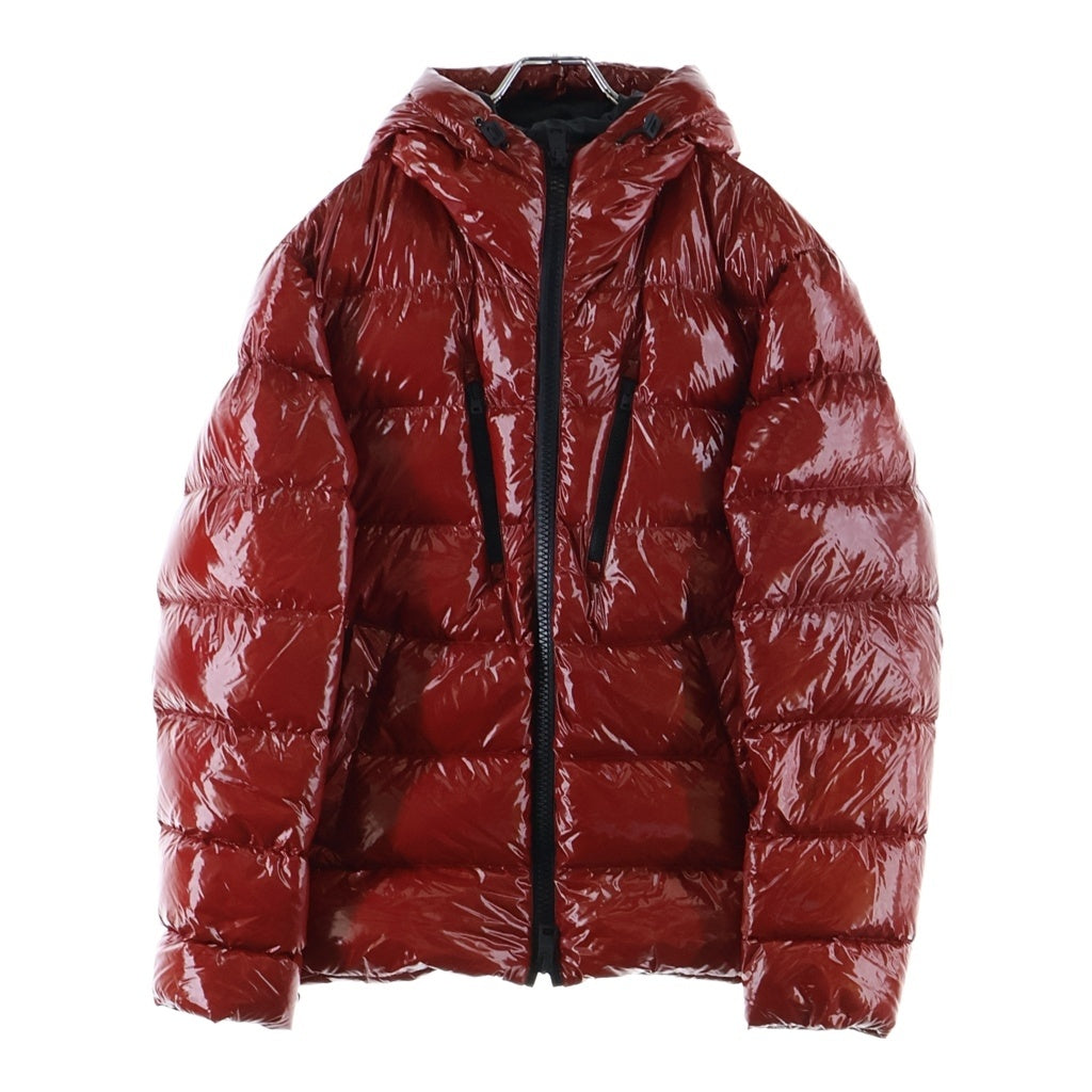 HERNO(ヘルノ) シャイニー ナイロン ジップアップ フーデット ダウンジャケット レッド PI00011UO