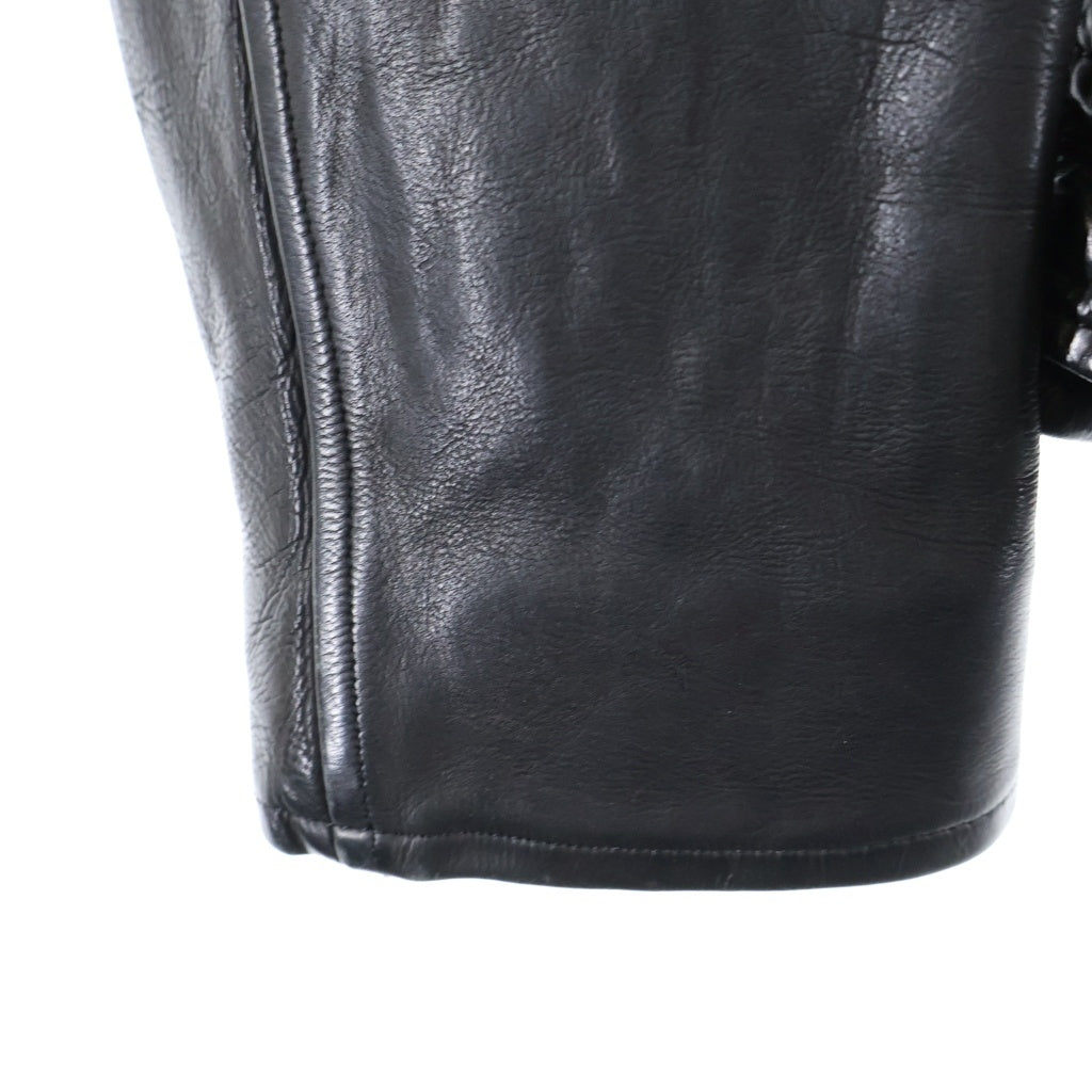 ISAMU KATAYAMA BACKLASH(イサムカタヤマバックラッシュ) ×Yohji Yamamoto Cowhide Double Riders ×ヨウジヤマモト 牛革 ダブルライダースジャケット ブラック HZ-Y52-704