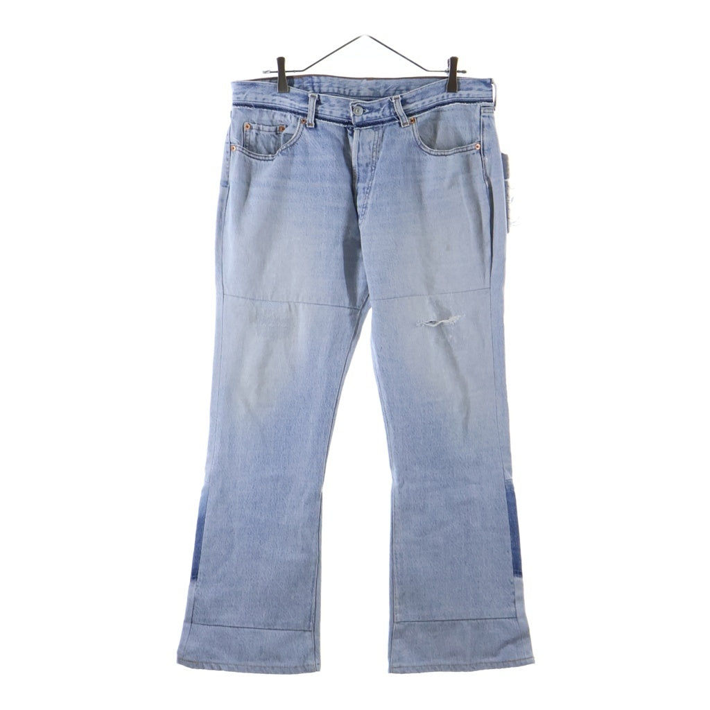 READY MADE(レディメイド) 24SS 再構築 フレア デニム パンツ インディゴ RE-CO-BL-00-00-243