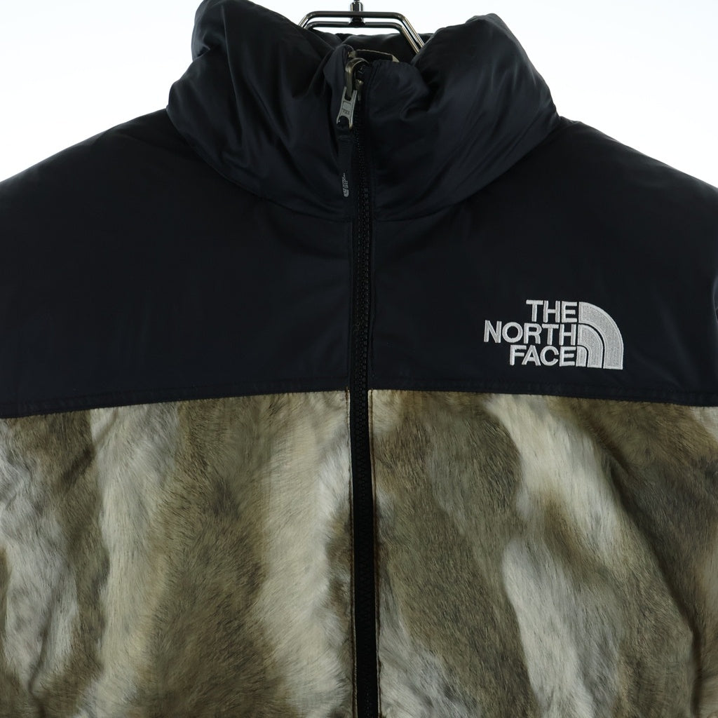 SUPREME(シュプリーム) 13AW×THE NORTH FACE ザノースフェイス Fur Print Nuptse Vest ファーヌプシダウンベスト ベージュ ND01341