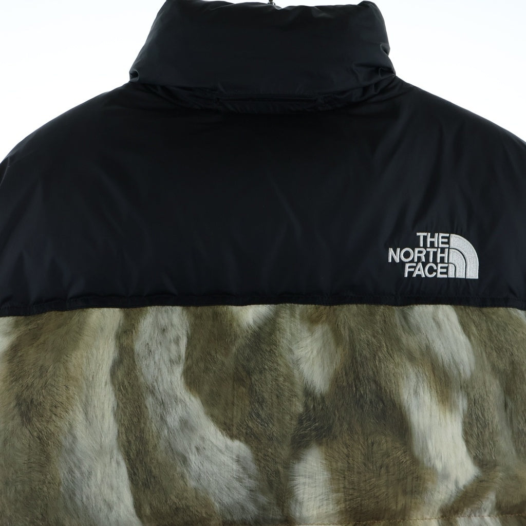 SUPREME(シュプリーム) 13AW×THE NORTH FACE ザノースフェイス Fur Print Nuptse Vest ファーヌプシダウンベスト ベージュ ND01341