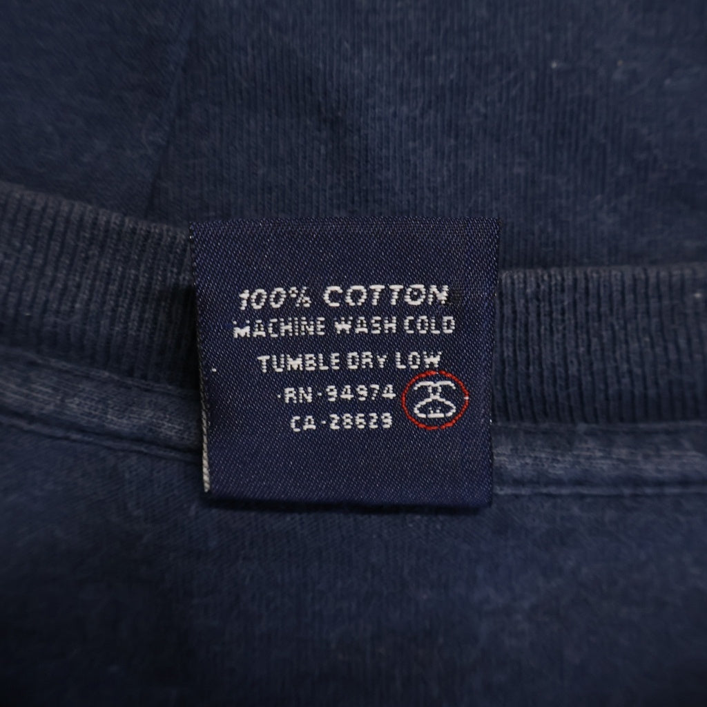 STUSSY(ステューシー) 90S OLD 紺タグ INTERNATIONAL SQUADRON ロゴ プリント 半袖 カットソー Tシャツ ネイビー