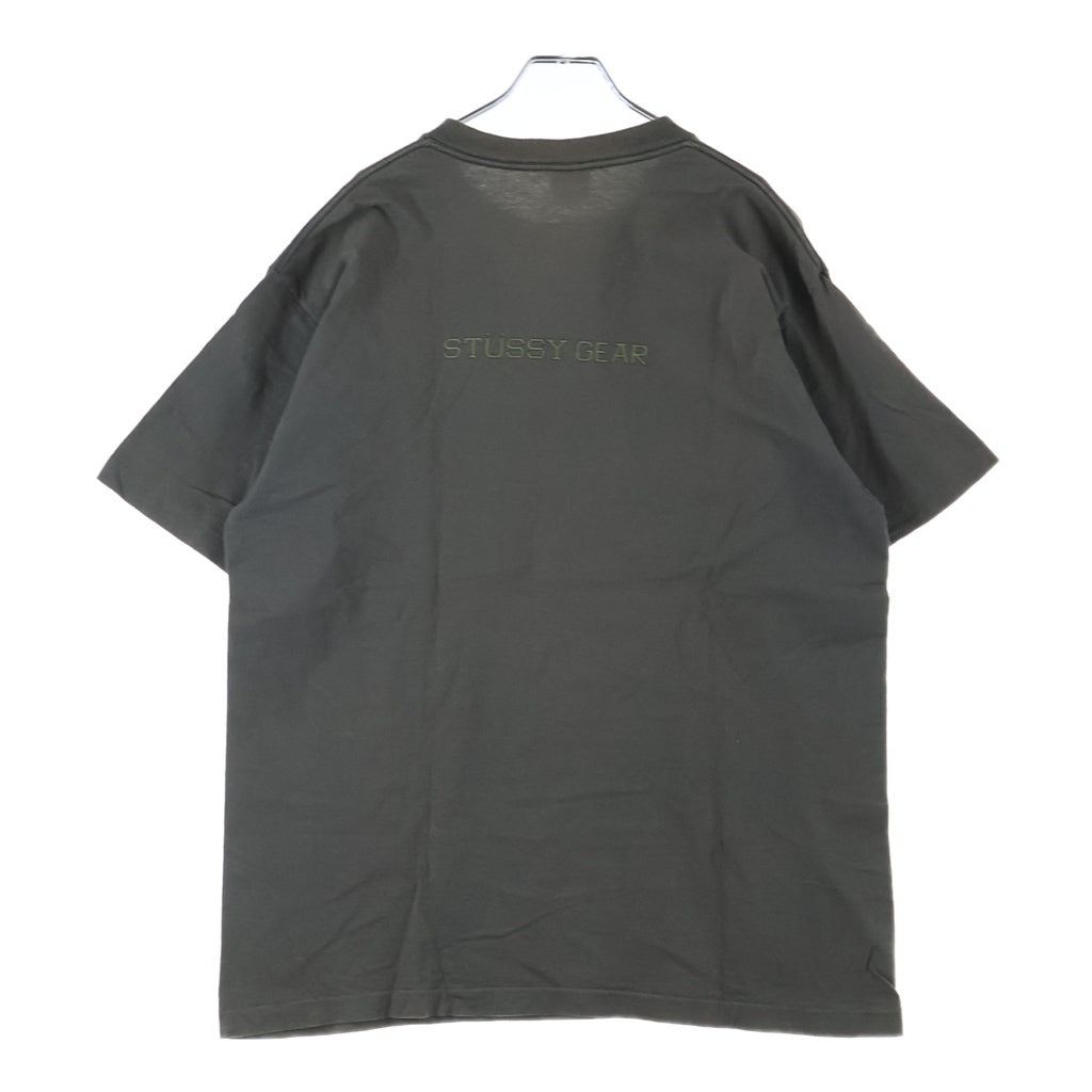 STUSSY(ステューシー) 90S OLD STUSSY GEAR ロゴプリント 半袖 Tシャツ カットソー カーキ