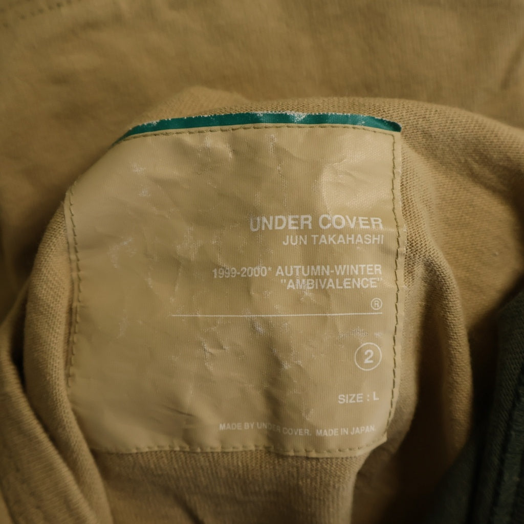 UNDERCOVER(アンダーカバー) 99AW アンビバレンス期 WE DON'T CARE リバーシブル プリント 半袖 Tシャツ カットソー ベージュ