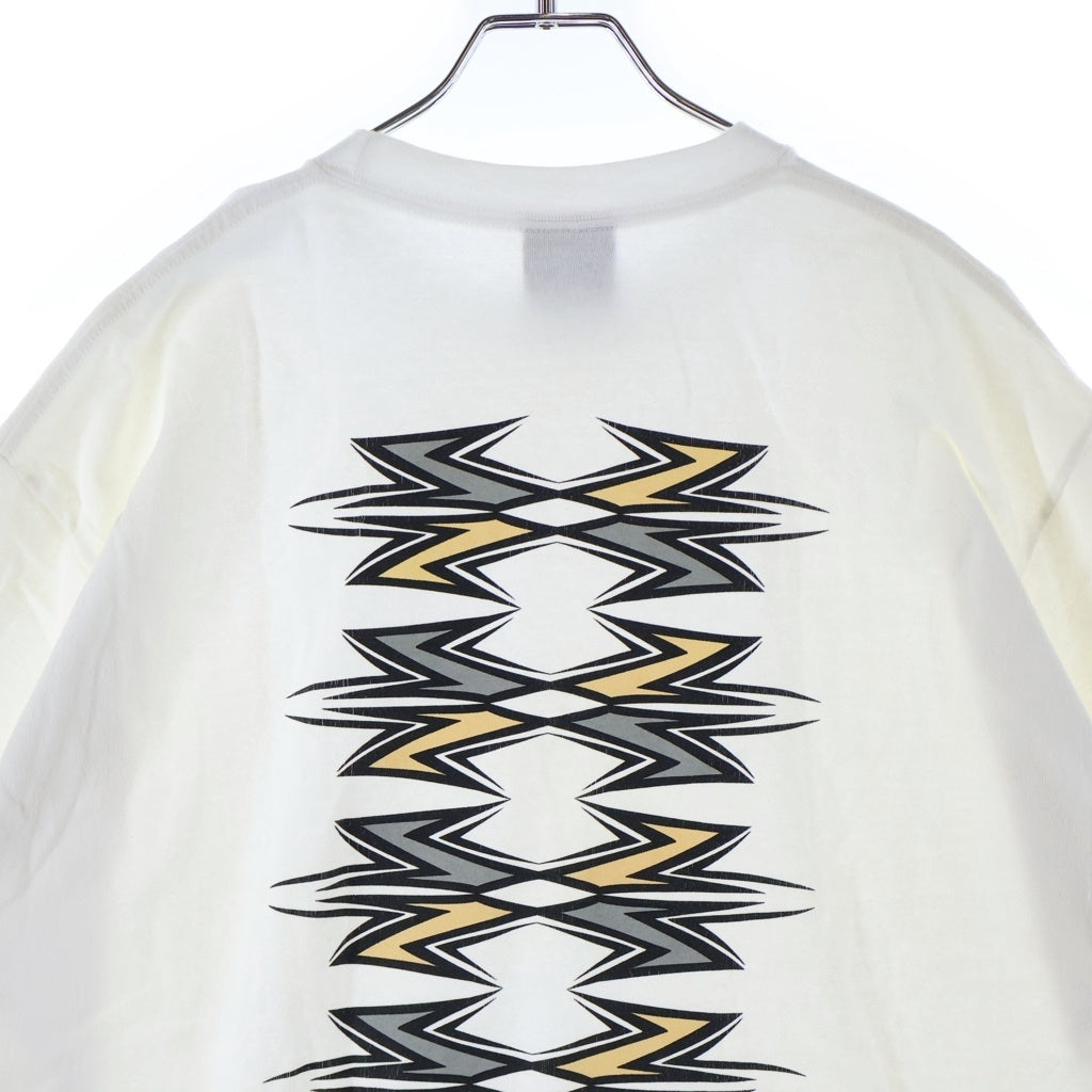 NEIGHBORHOOD(ネイバーフッド) 00S トライバル柄 ロゴプリント 半袖 Tシャツ カットソー ホワイト