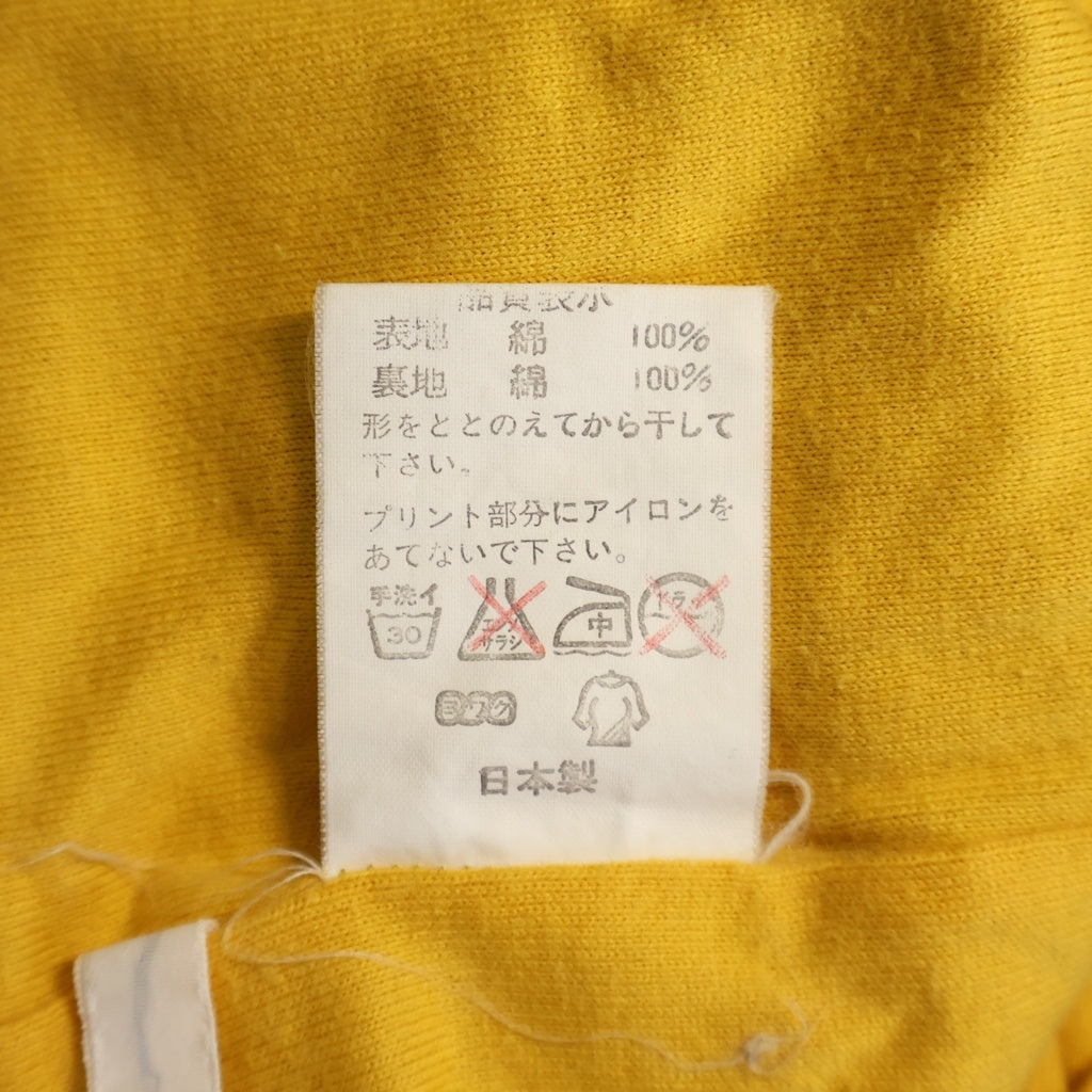A BATHING APE(アベイシングエイプ) 90S リバーシブル ロゴプリント 長袖 カットソー カーキ/イエロー