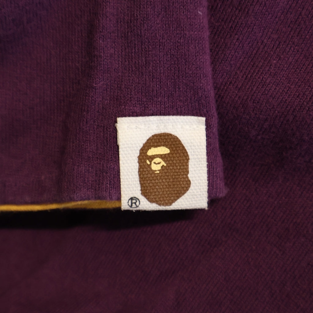 A BATHING APE(アベイシングエイプ) 90S SHALL NEVER KILL APE リバーシブル 半袖 Tシャツ カットソー パープル/イエロー