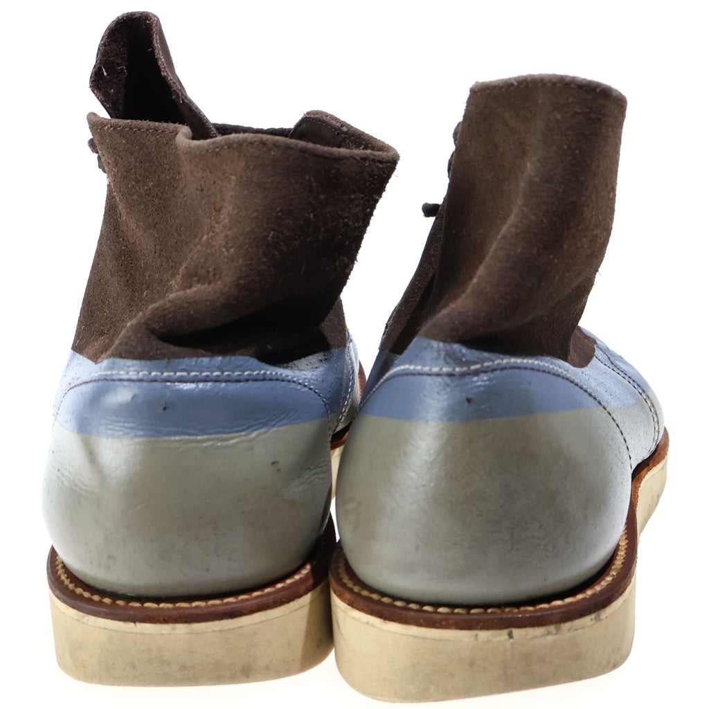 UNDERCOVER(アンダーカバー) 97AW LEAF期 ラインペイント ブーツ レザー ハイカット シューズ ブラウン