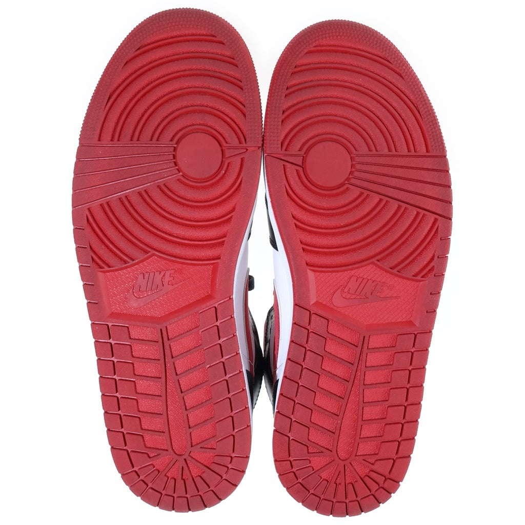 NIKE(ナイキ) AIR JORDAN 1 MID WHITE/GYM RED BLACK エアジョーダン1 ハイカットスニーカー ホワイト/レッド US10/28cm 554724-122