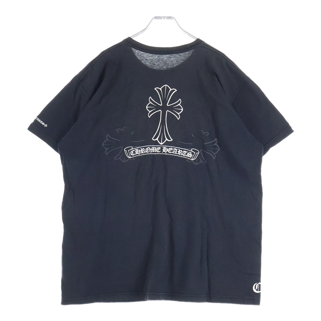 CHROME HEARTS(クロムハーツ) CH CROSS S/S CHクロス バックスクロールラベル 半袖Tシャツ カットソー ブラック