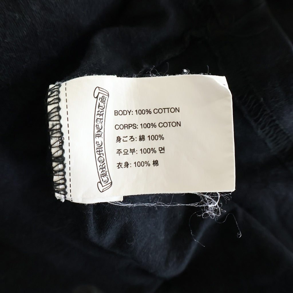 CHROME HEARTS(クロムハーツ) CH S/S 2 バックCHフレアプリント ポケット 半袖Tシャツ カットソー ブラック