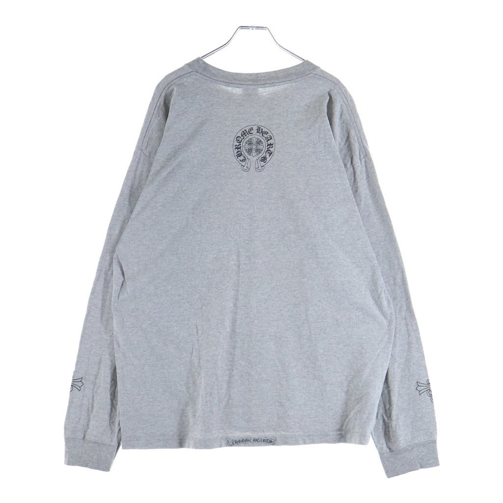 CHROME HEARTS(クロムハーツ) OLD DAGGER CH ダガー クルーネック カットソー 長袖Tシャツ グレー