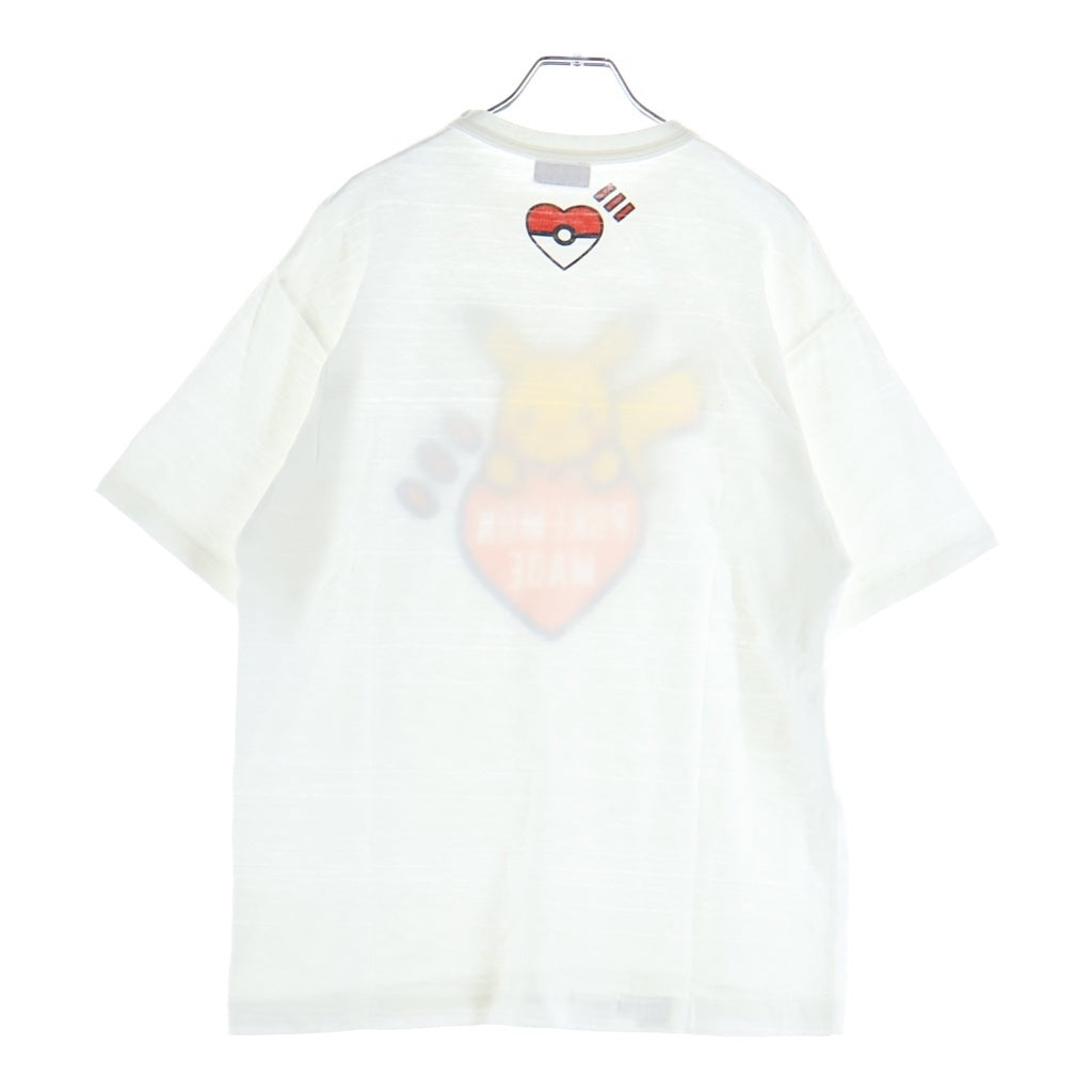 HUMAN MADE(ヒューマンメイド) 25AW ×POKEMON MADE GRAPHIC T-SHIRT 渋谷パルコ限定 ポケモン グラフィックプリント クルーネック半袖Tシャツ カットソー ホワイト