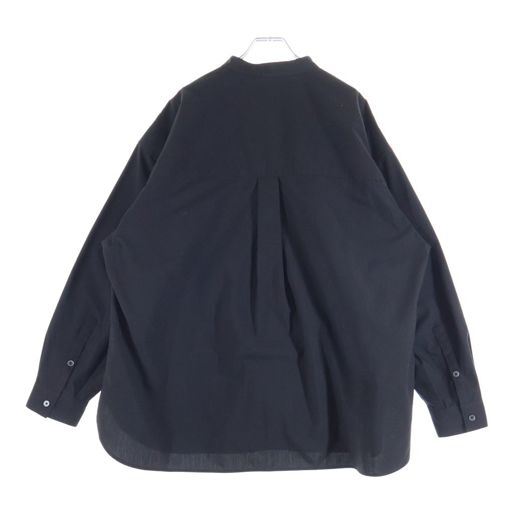 FreshService(フレッシュサービス) SERVICE WORK BAND COLLAR SHIRT バンドカラー 長袖 シャツ ブラック FDS252-50114