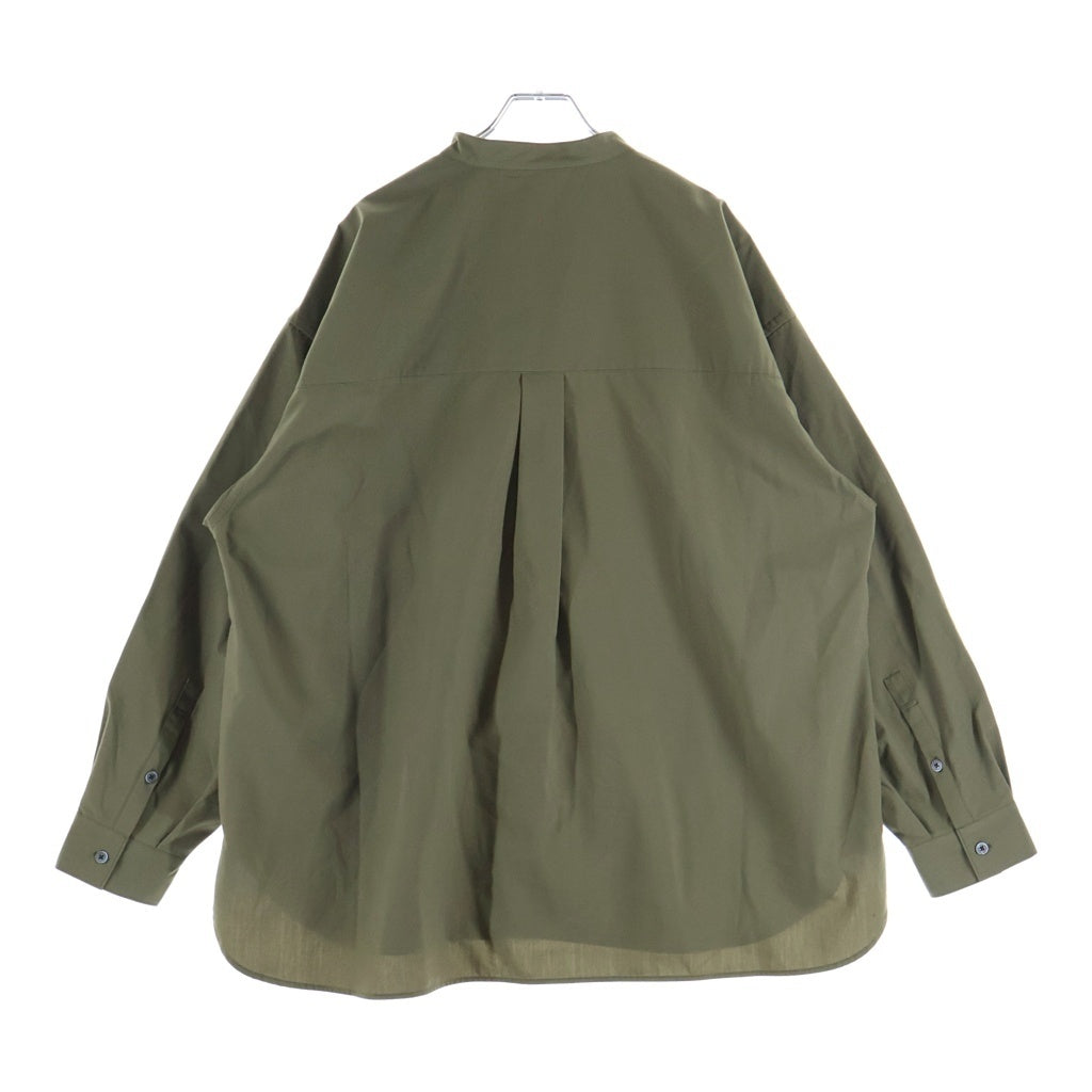 FreshService(フレッシュサービス) SERVICE WORK BAND COLLAR SHIRT バンドカラー 長袖 シャツ カーキ FDS252-50114