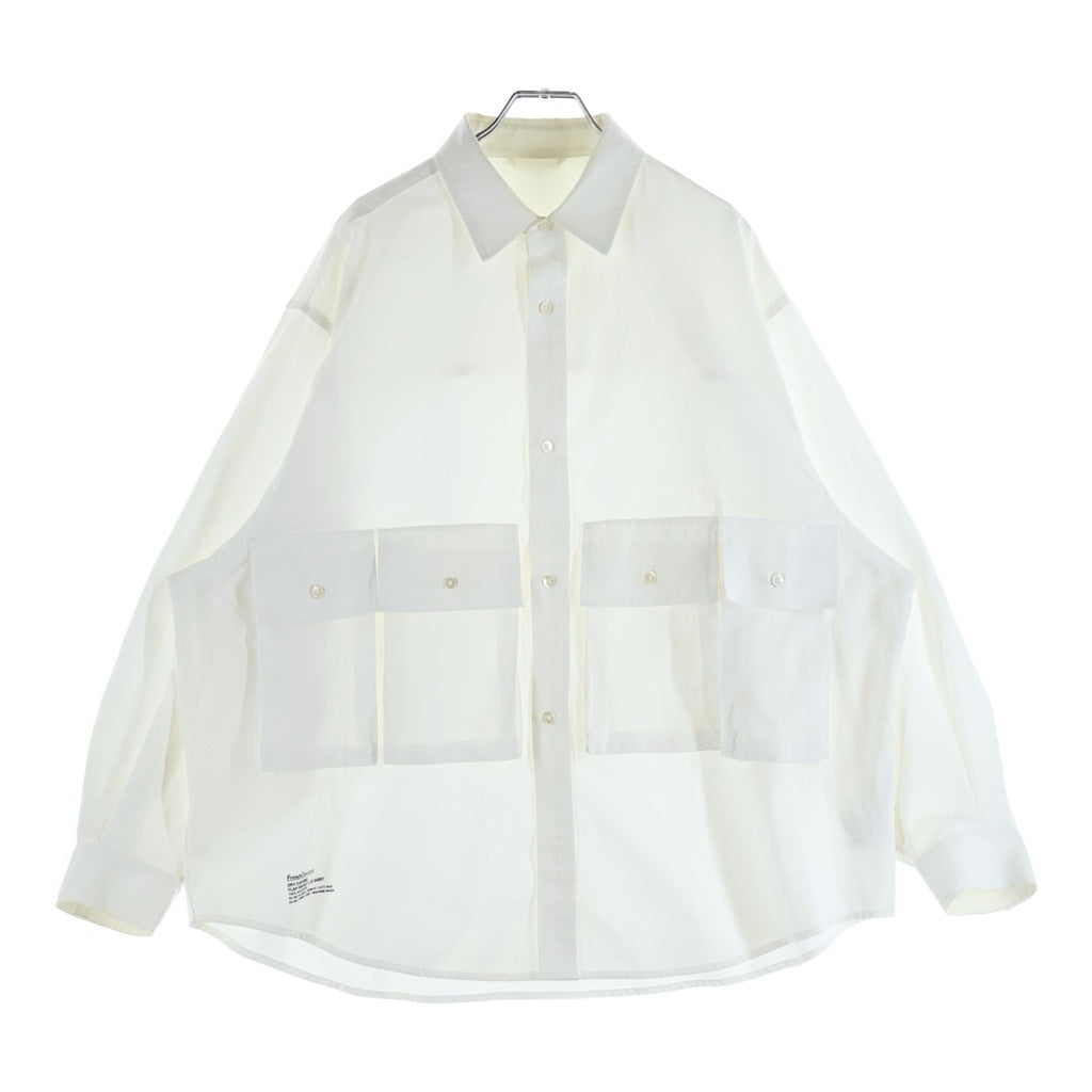 FreshService(フレッシュサービス) DRY OXFORD FLAP POCKET L/S SHIRT ドライ オックスフォード シャツ ホワイト FSC244-50001B