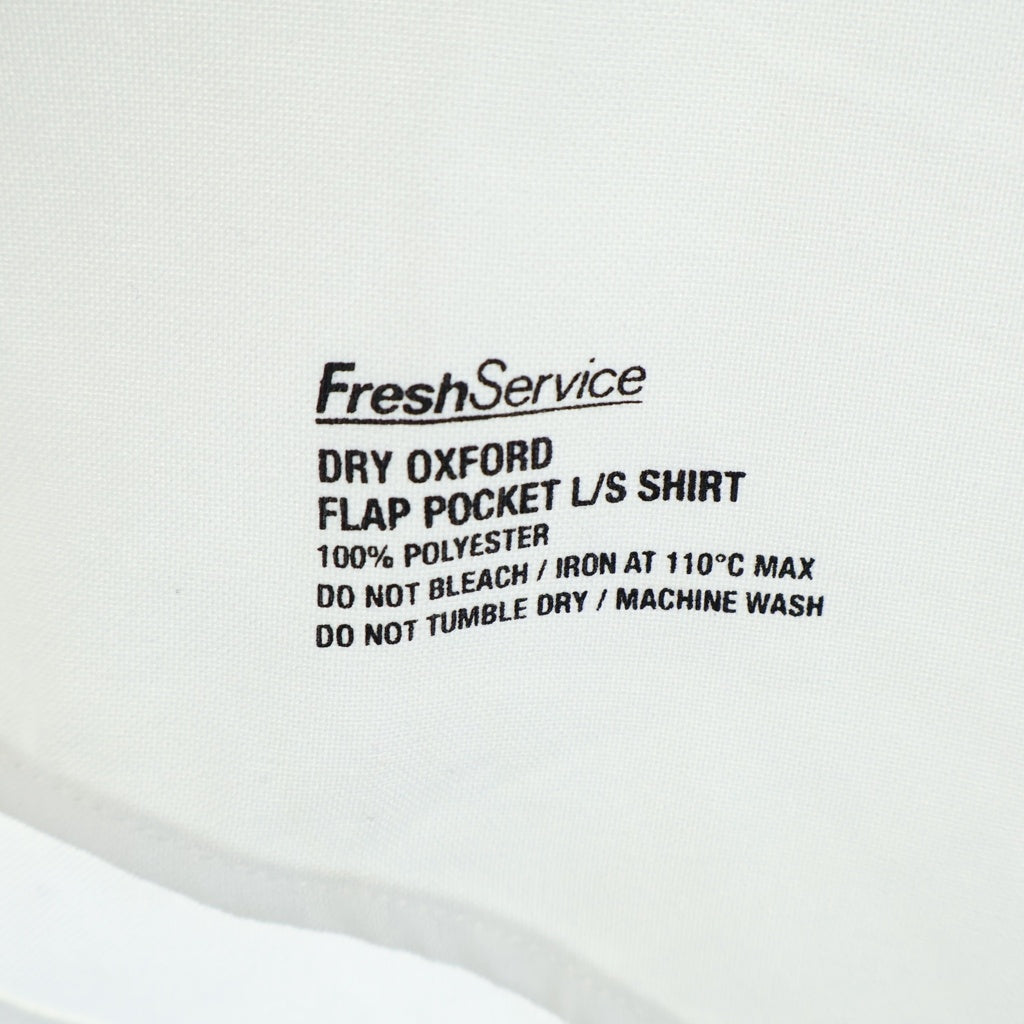 FreshService(フレッシュサービス) DRY OXFORD FLAP POCKET L/S SHIRT ドライ オックスフォード シャツ ホワイト FSC244-50001B