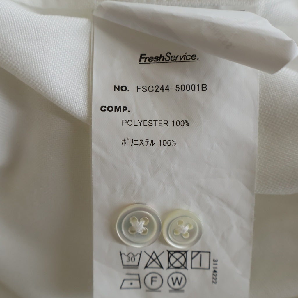 FreshService(フレッシュサービス) DRY OXFORD FLAP POCKET L/S SHIRT ドライ オックスフォード シャツ ホワイト FSC244-50001B