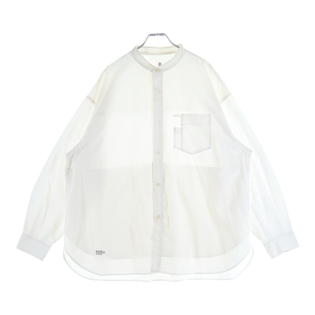 FreshService(フレッシュサービス) SERVICE WORK BAND COLLAR SHIRT バンドカラー 長袖 シャツ ホワイト FDS252-50114