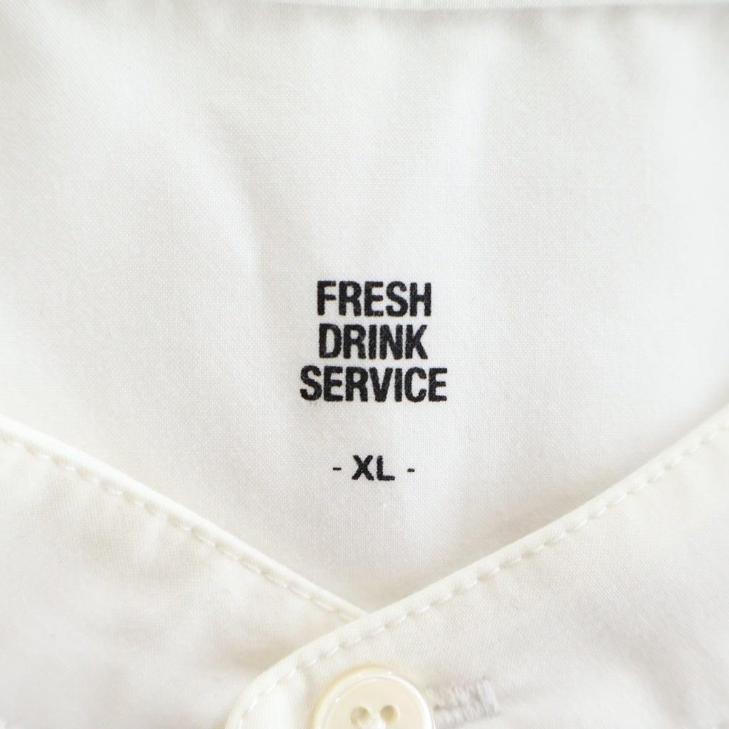 FreshService(フレッシュサービス) SERVICE WORK BAND COLLAR SHIRT バンドカラー 長袖 シャツ ホワイト FDS252-50114