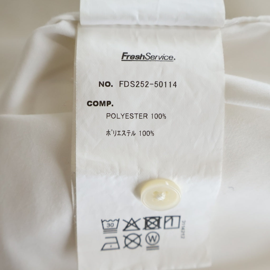 FreshService(フレッシュサービス) SERVICE WORK BAND COLLAR SHIRT バンドカラー 長袖 シャツ ホワイト FDS252-50114