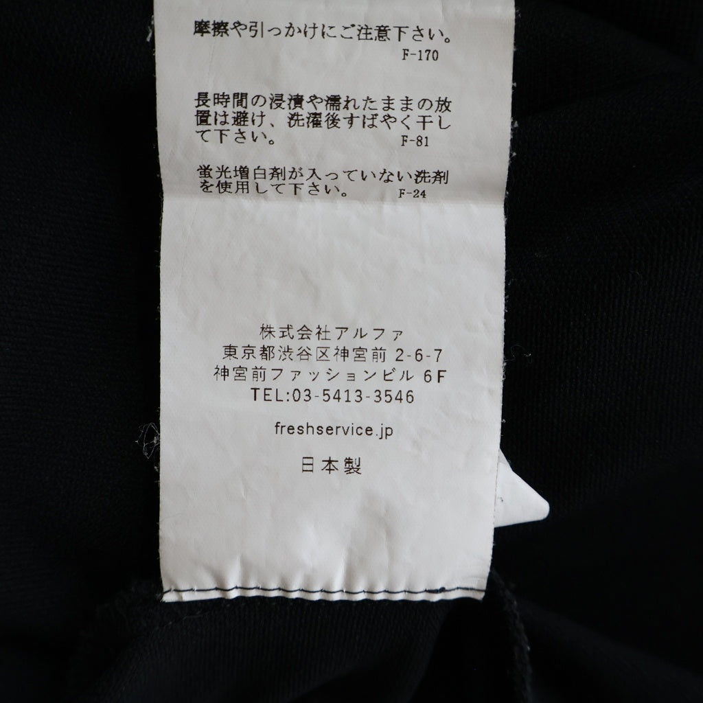 FreshService(フレッシュサービス) DRY PIQUE JERSEY L/S POLO 鹿の子 ロングスリーブ 長袖 ポロシャツ ブラック FSC251-70231