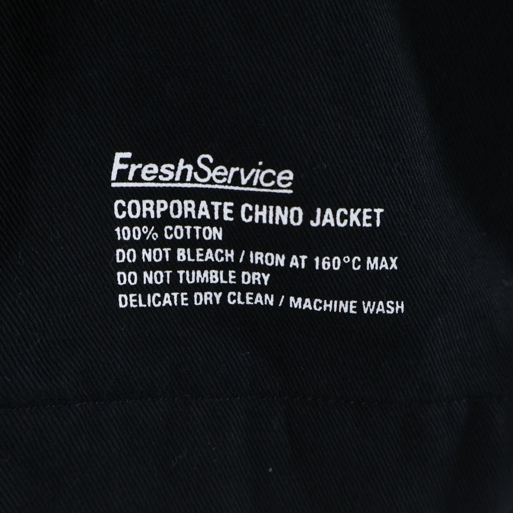 FreshService(フレッシュサービス) CORPORATE CHINO JACKET コーポレート チノ ジャケット ブラック FSC253-200092B
