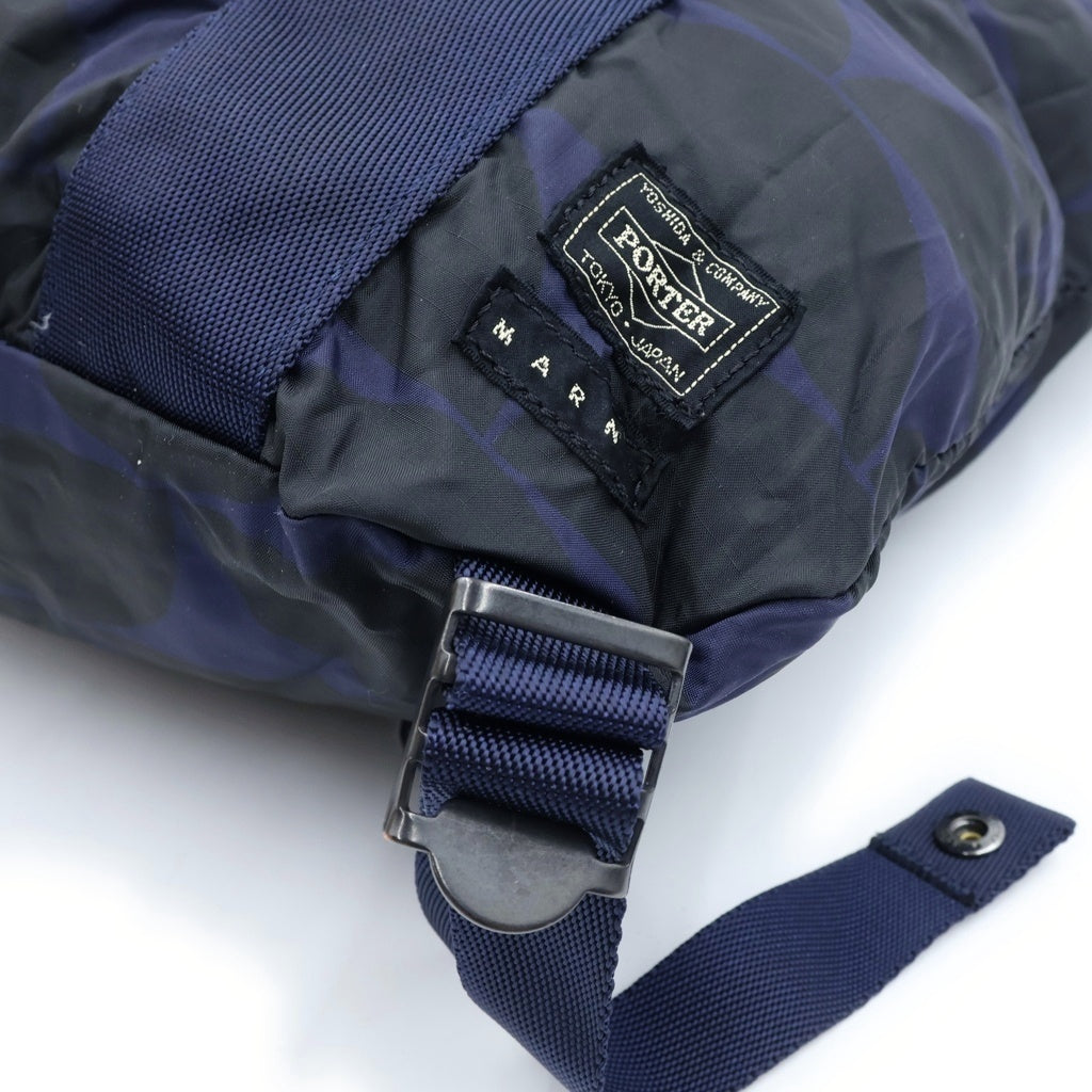 PORTER(ポーター) ×MARNI 2WAY ナイロン バックパック ハンドバック ブルー/ブラック レディース