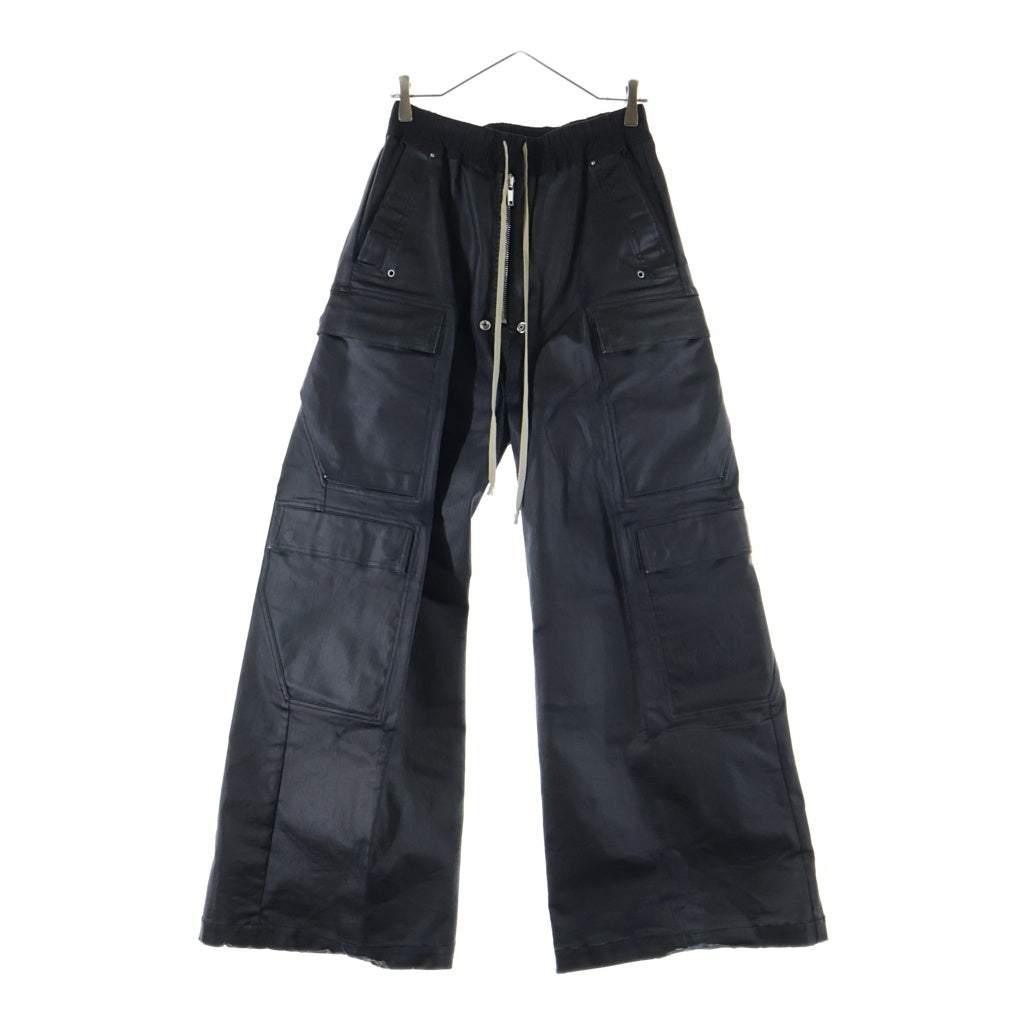 Rick Owens(リックオウエンス) 24AW Cargobelas Denim pants カーゴベラ コーティング デニムパンツ ブラック RU02D6339-SCT