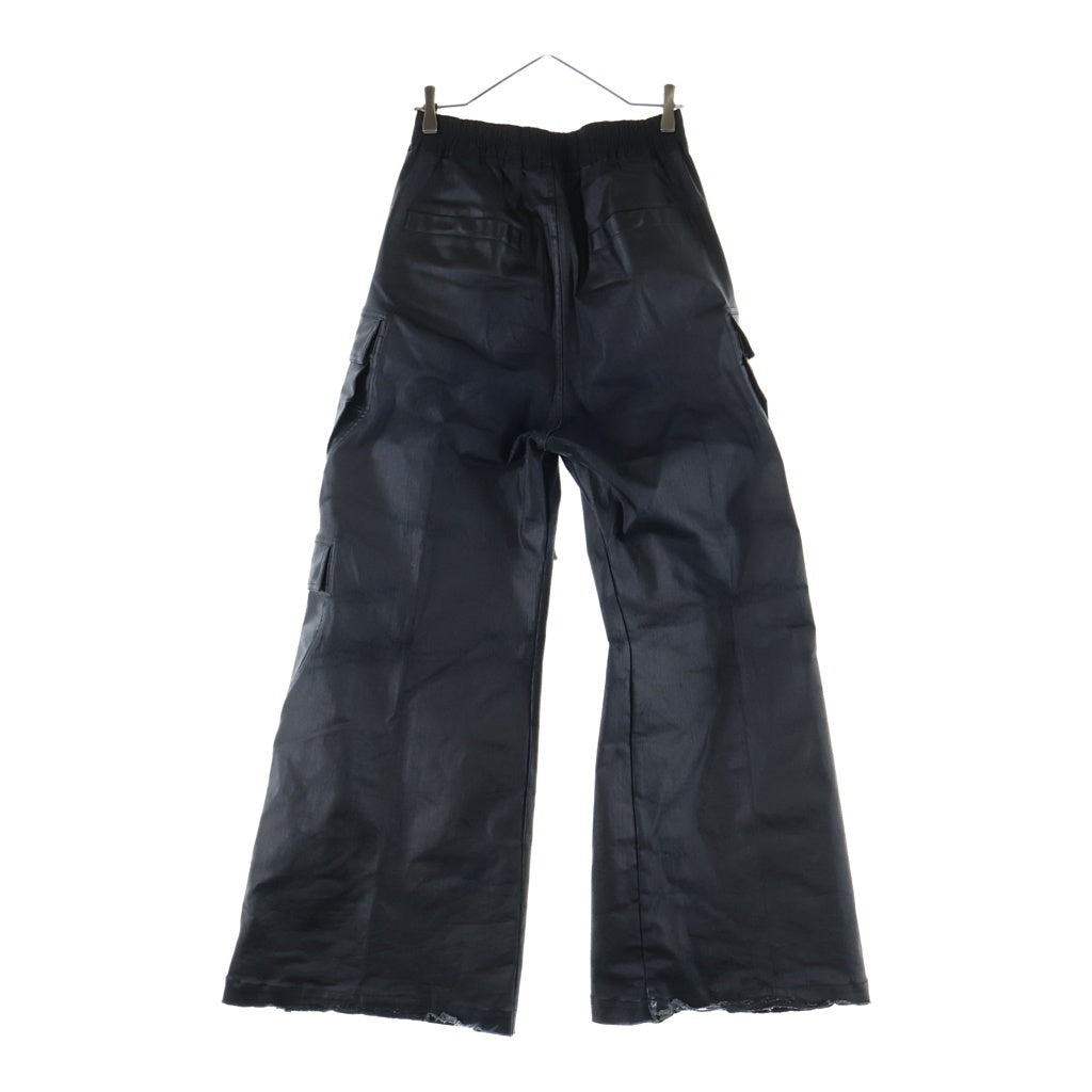 Rick Owens(リックオウエンス) 24AW Cargobelas Denim pants カーゴベラ コーティング デニムパンツ ブラック RU02D6339-SCT