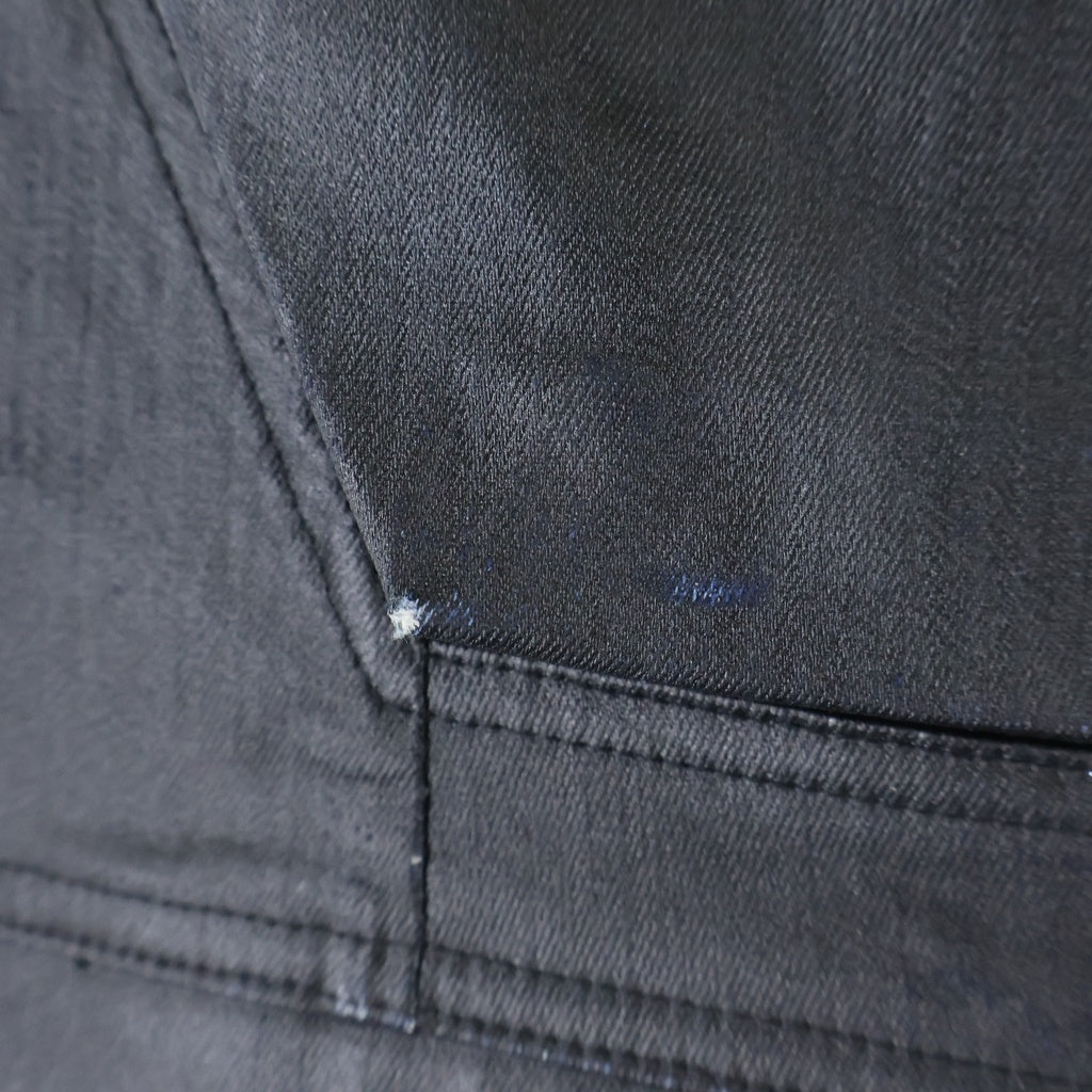 Rick Owens(リックオウエンス) 24AW Cargobelas Denim pants カーゴベラ コーティング デニムパンツ ブラック RU02D6339-SCT
